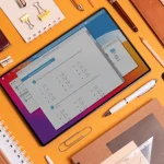 Free note-taking apps are displayed on various digital devices