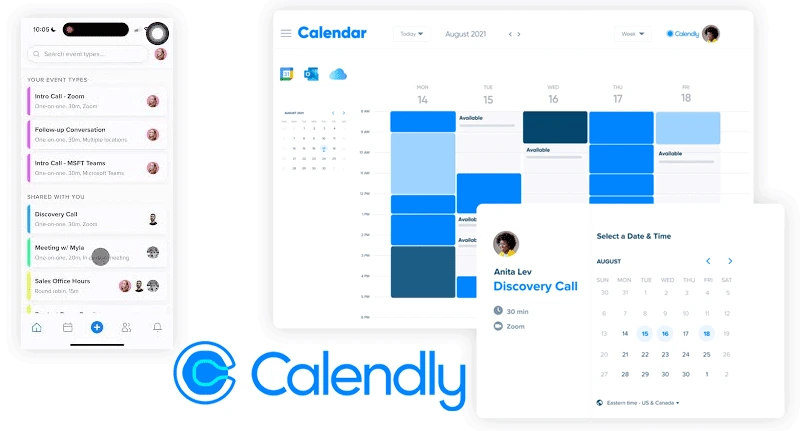Best Calendar Apps to Manage Your Schedule Better – Calendly appointment booking interface