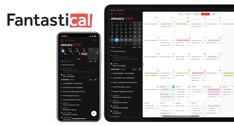 Best Calendar Apps to Manage Your Schedule Better – Fantastical calendar showing agenda and weather view