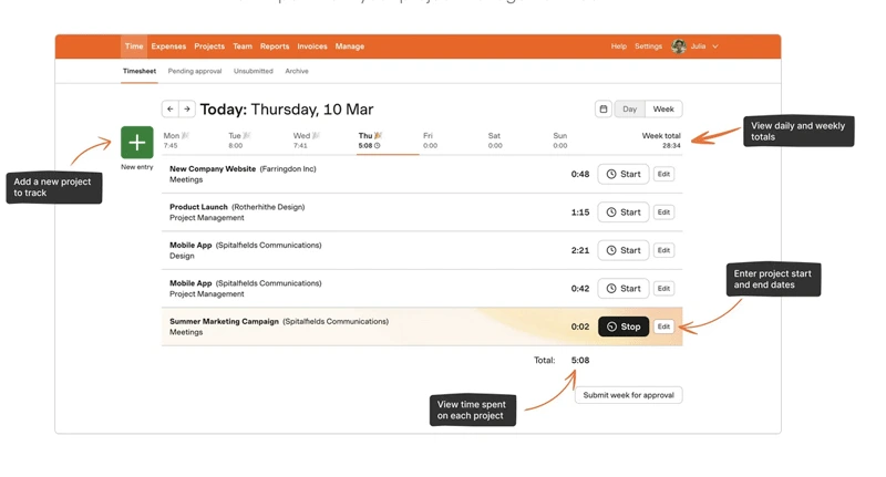 Best Time Tracking Apps for Freelancers with Harvest integration