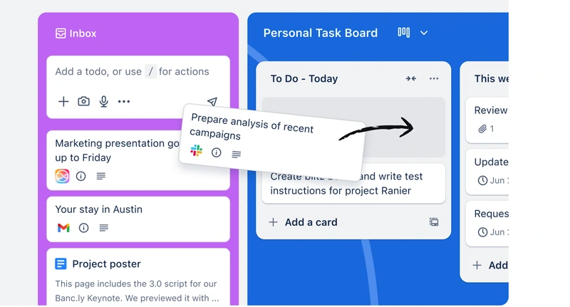  Trello board interface showing task cards and workflow