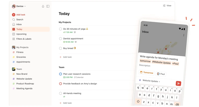 Best task management apps for busy professionals using Todoist for smart task tracking